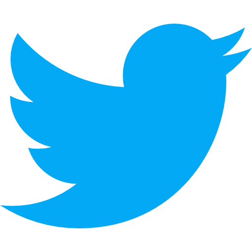 Twitter logo representing blue colored vector bird art